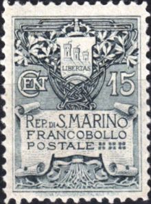 San Marino 1907 Coat of Arms Definitives 79.jpg