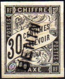French Benin 1894 Postage Due Stamps of France - Overprinted "BENIN" d.jpg