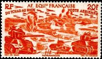 French Equatorial Africa 1946 Airmail - From Chad to the Rhine 20f.jpg