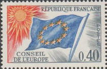 France 1963 -1969 European Councel - Flag of Europe 40c.jpg