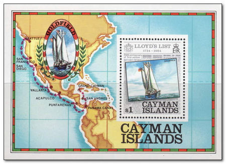 Cayman Islands 1984 Lloyd's List Newspaper Anniversary fdc.jpg