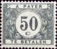 Belgium 1919 Digit in White Circle - Postage Due Stamps 50c1.jpg