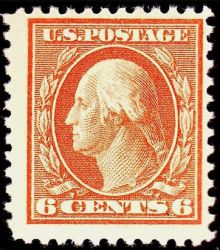 United States of America 1908 - 1909 Benjamin Franklin & George Washington 6c.jpg