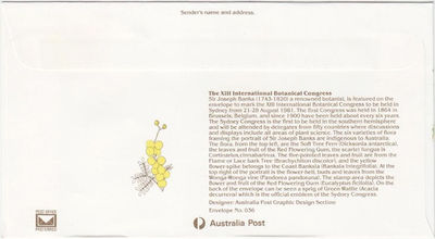 Australia PS 1981 13th International Botanical Congress - Sydney back cover.jpg