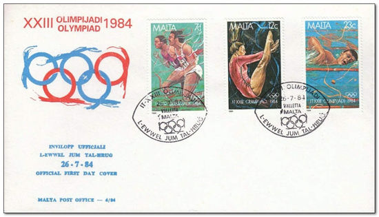 Malta 1984 Olympic Games - Los Angeles fdc.jpg