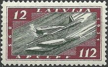 Latvia 1933 Airmails - Charity - Wounded Latvian Airmen Fund e.jpg