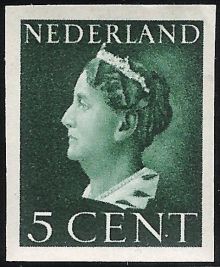 Netherlands 1940 Definitives - Queen Wilhelmina 5c.jpg