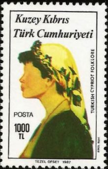 Cyprus Turk (KKTC) 1987 Traditional Costumes 1000TL.jpg