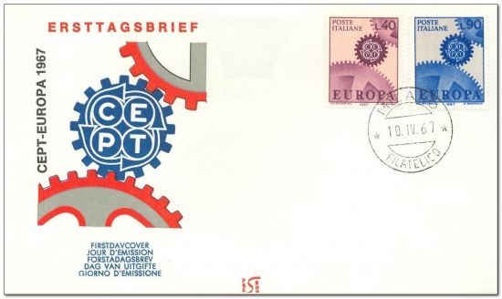 Italy 1967 Europa - Gears fdc.jpg