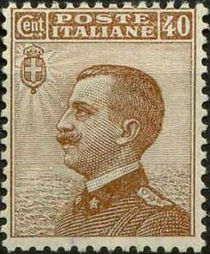 Italy 1908 Definitives - King Victor Emmanuel III 40c.jpg