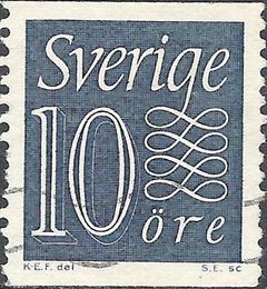 Sweden 1957 Definitives -Numeral Stamps 10ö.jpg