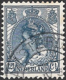 Netherlands 1899 Definitives - Queen Wilhelmina - Fur Collar 12½c.jpg