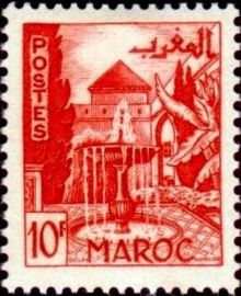 French Morocco 1949 Definitives - Cityviews 10f.jpg