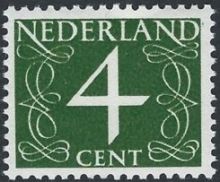 Netherlands 1962 Gouda stamps on fluorescence paper 4c.jpg