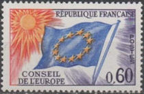 France 1963 -1969 European Councel - Flag of Europe 60c.jpg