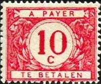 Belgium 1919 Digit in White Circle - Postage Due Stamps 10c.jpg