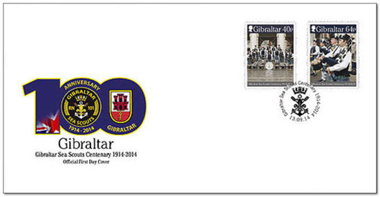 Gibraltar 2014 Gibraltar Sea Scout Centenary fdc.jpg