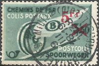 Belgium 1938 - 1939 Winged Wheel Surcharged - Railway Parcel Stamps a.jpg