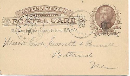 United States of America 1885 Postal card 1c Jefferson Brown UX8.jpg